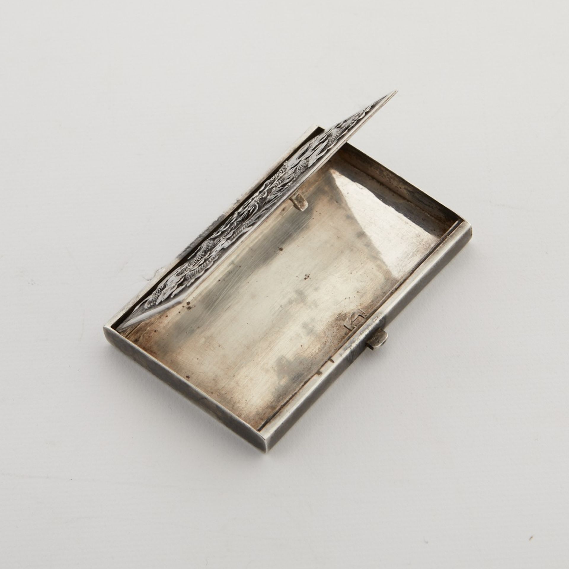 Sterling Silver Chinese Cigarette Case - Bild 2 aus 6