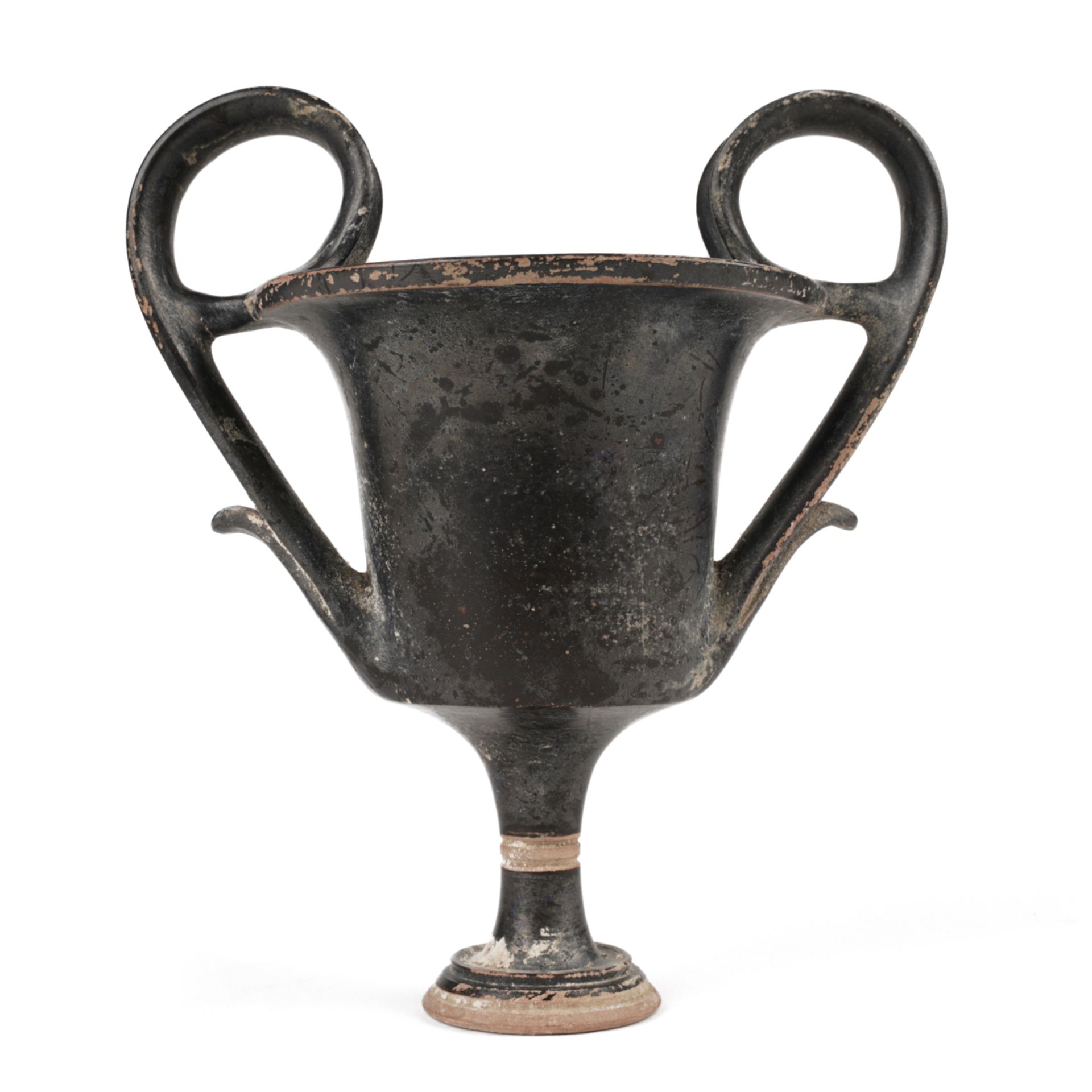 Greek Apulian Blackware Kantharos - Image 3 of 5