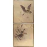 19th/20th c. Japanese Scroll Painting of Ducks