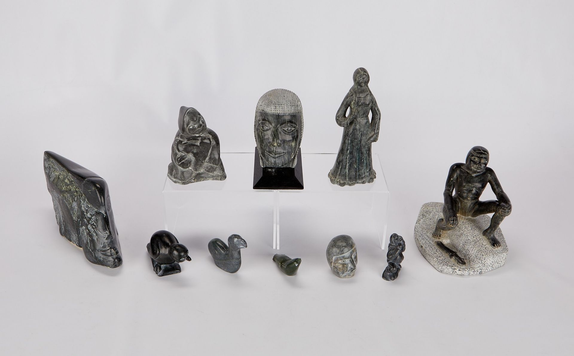 Group of 10 Inuit Stone Carvings - Image 6 of 25