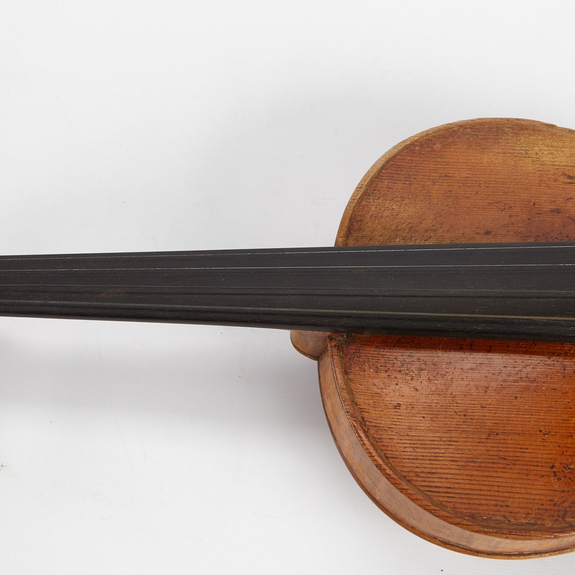 19th c. German Violin w/ Case & Bow - Bild 11 aus 21