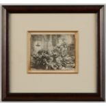 Posth. Rembrandt Etching Christ Money-changers