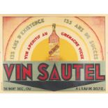 Art Deco French Vin Sautel Aperitif Advert. Poster