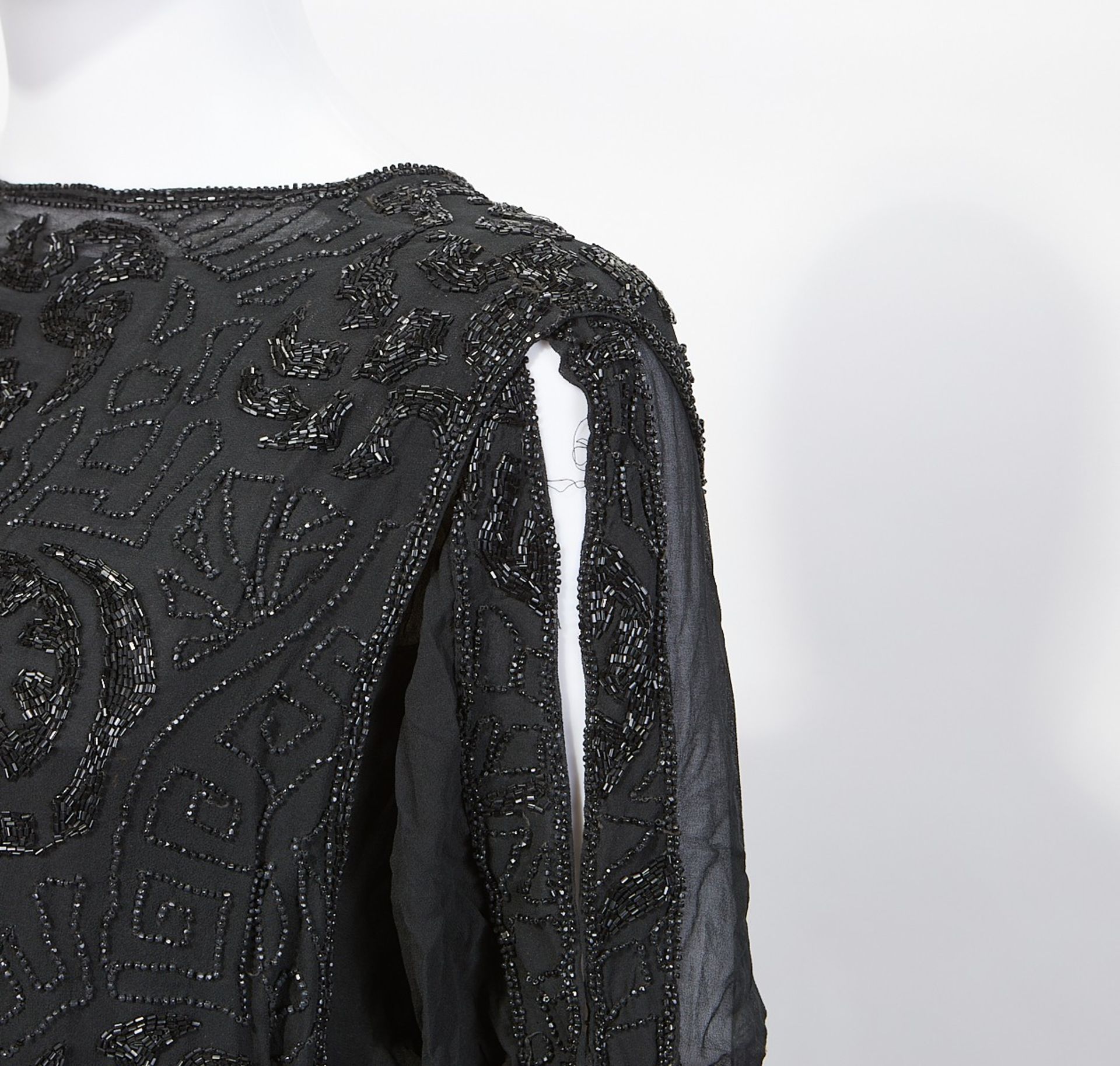 3 Black Beaded Flapper Dresses 1920s - Bild 17 aus 35