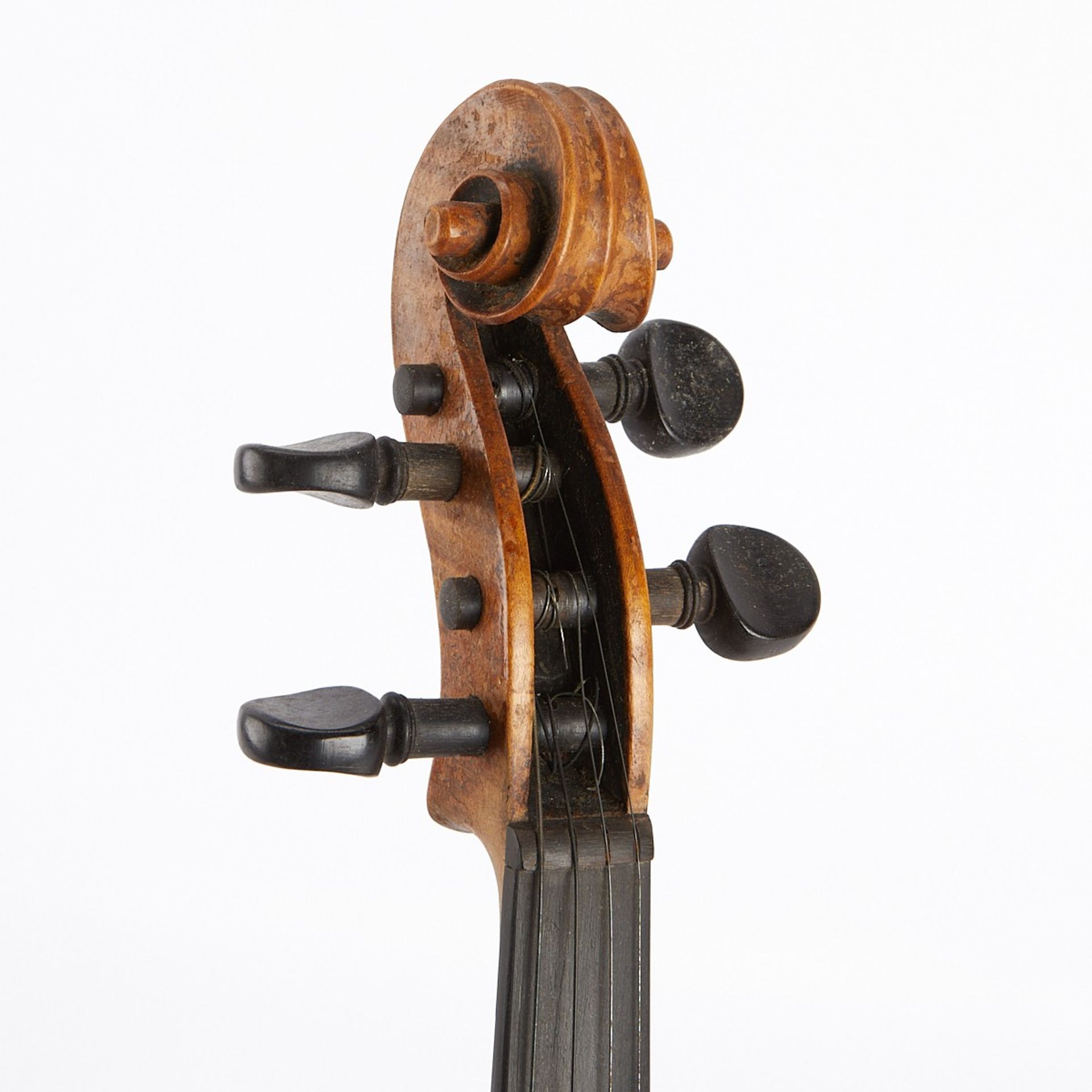 19th c. German Violin w/ Case & Bow - Bild 9 aus 21
