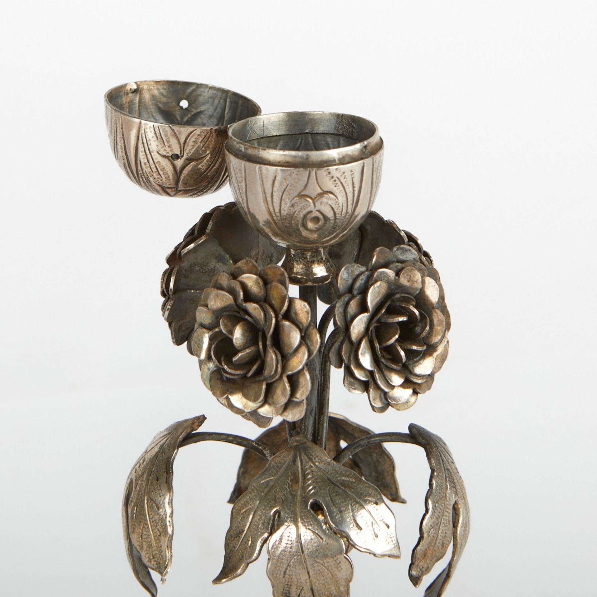 Sterling Silver Floral Judaic Spice Tower - Image 6 of 8