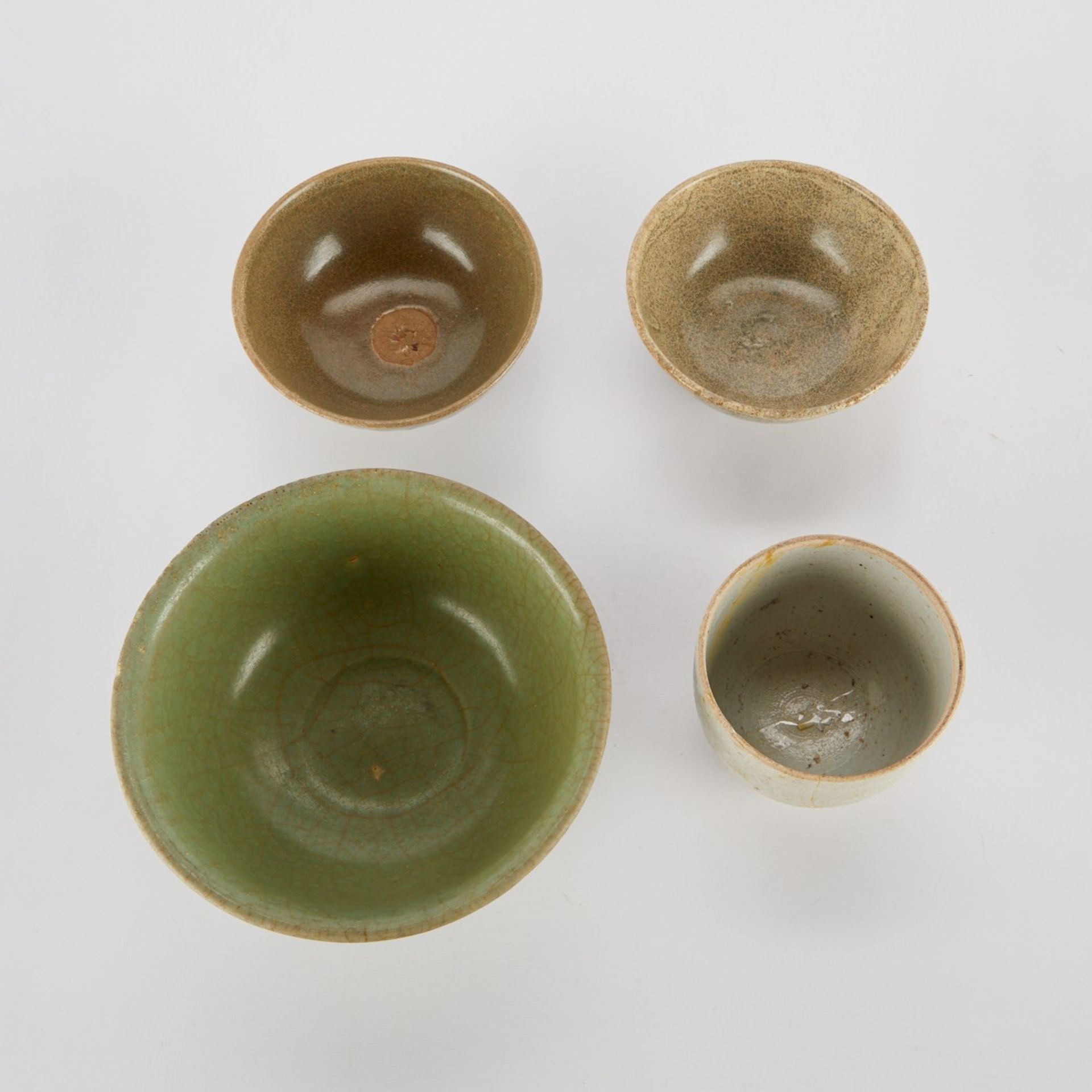 4 Shipwreck Chinese Longquan Celadon Dishes - Image 5 of 11