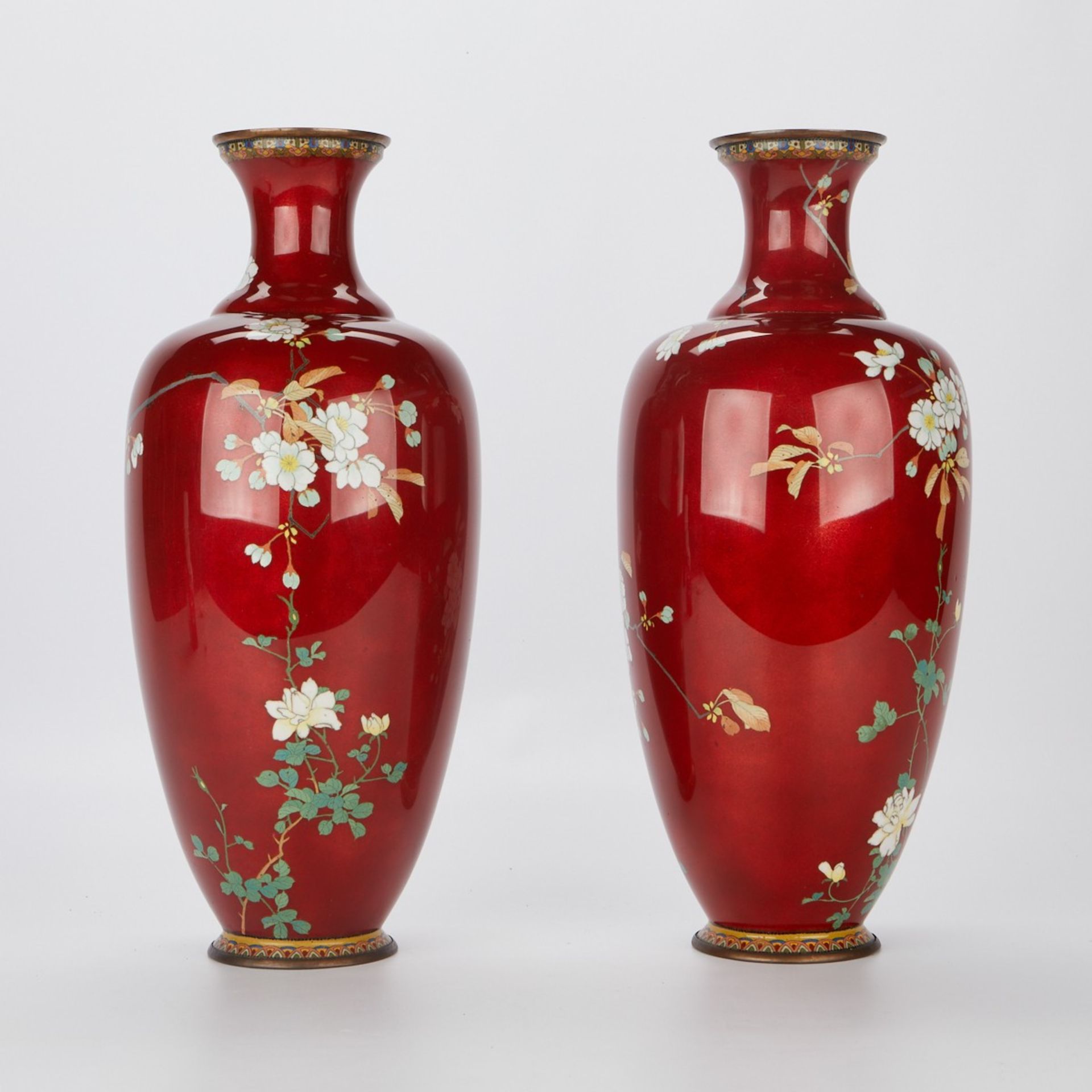 Pair Attrib. Hayashi Kodenji Japanese Meiji Vases - Image 3 of 9
