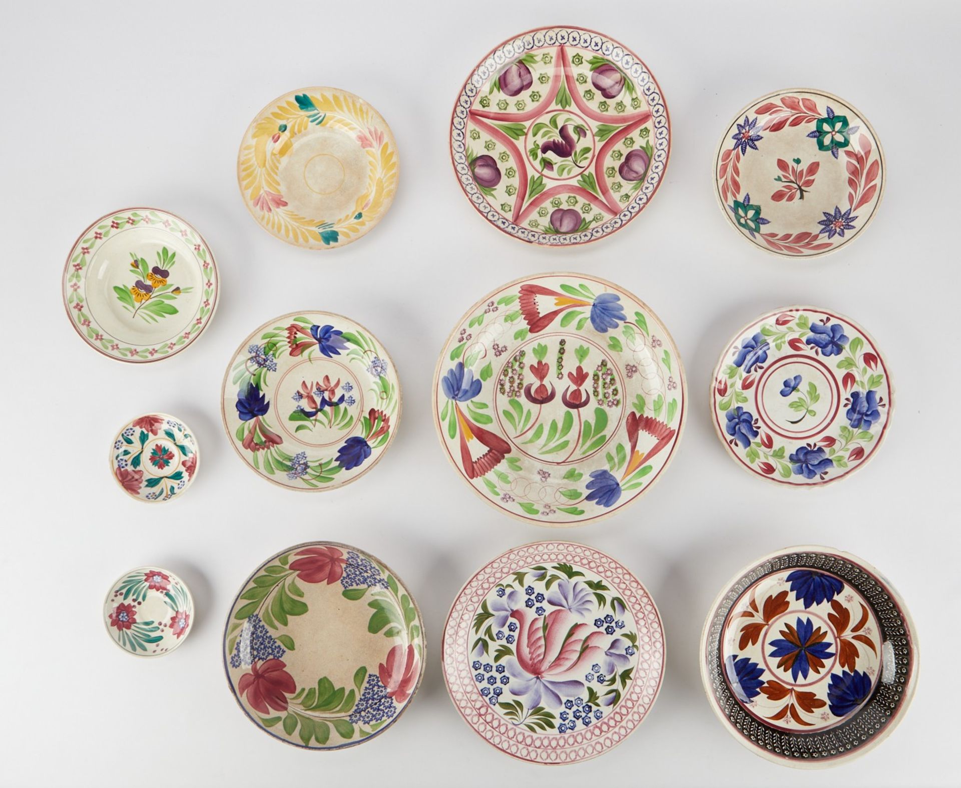 13 Spongeware Decorated Ceramic Plates & Dishes - Bild 10 aus 17