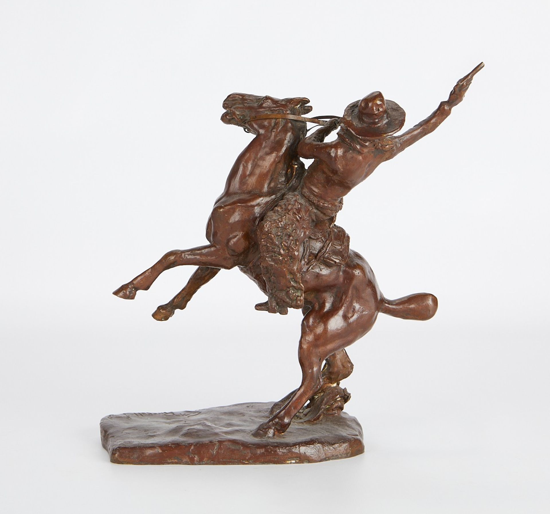 After Charles Russell "Smokin Up" Horse Bronze - Image 4 of 10