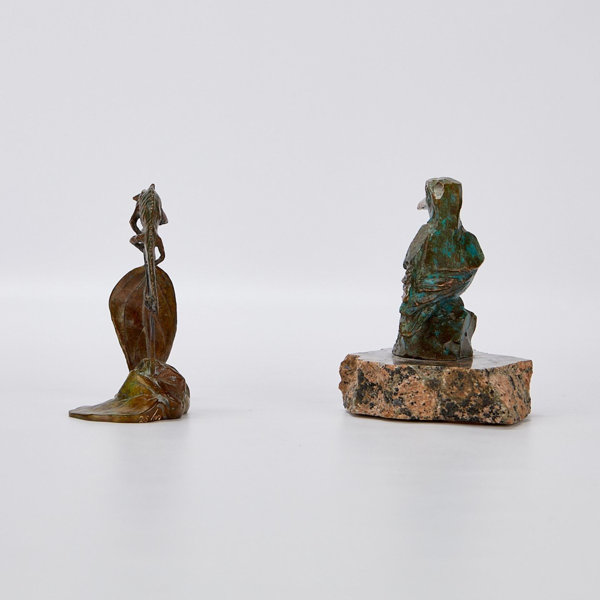 2 Bronze Sculptures - Bird & Chameleon - Image 5 of 13