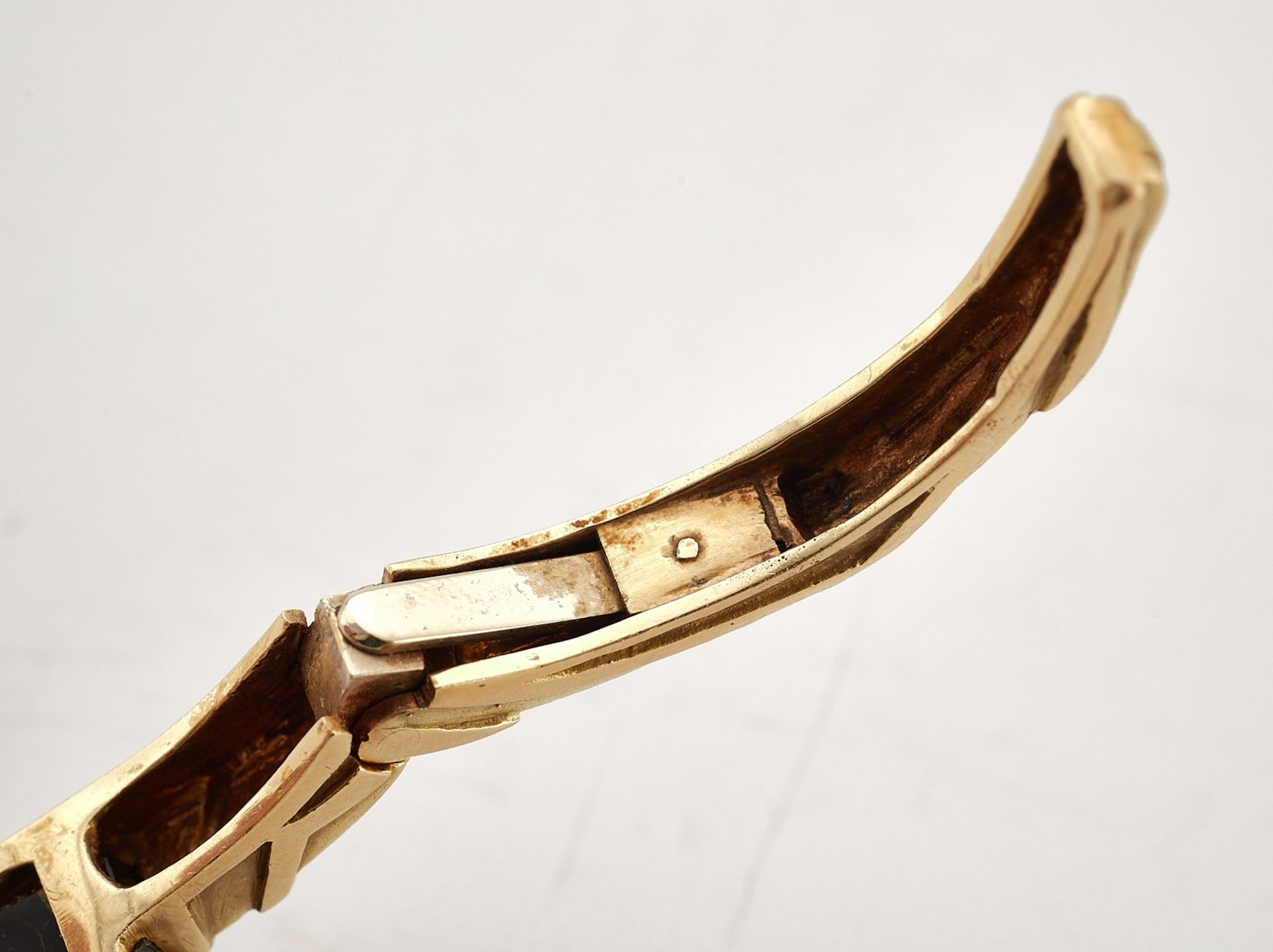 Robert Wander France 14K Gold & Onyx Cuff Bracelet - Image 6 of 7