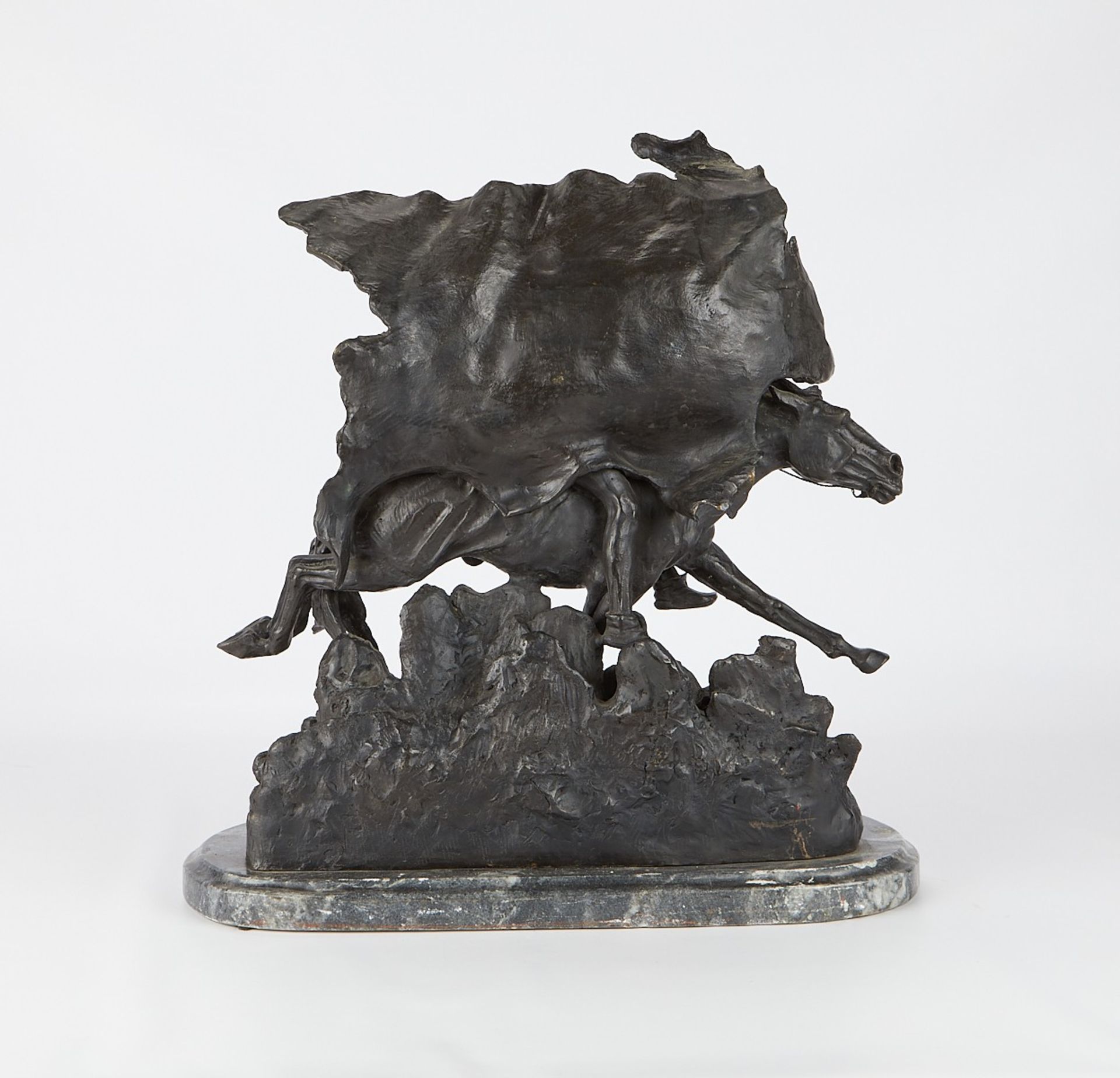 After Remington "Horse Thief" Bronze Sculpture - Image 7 of 9