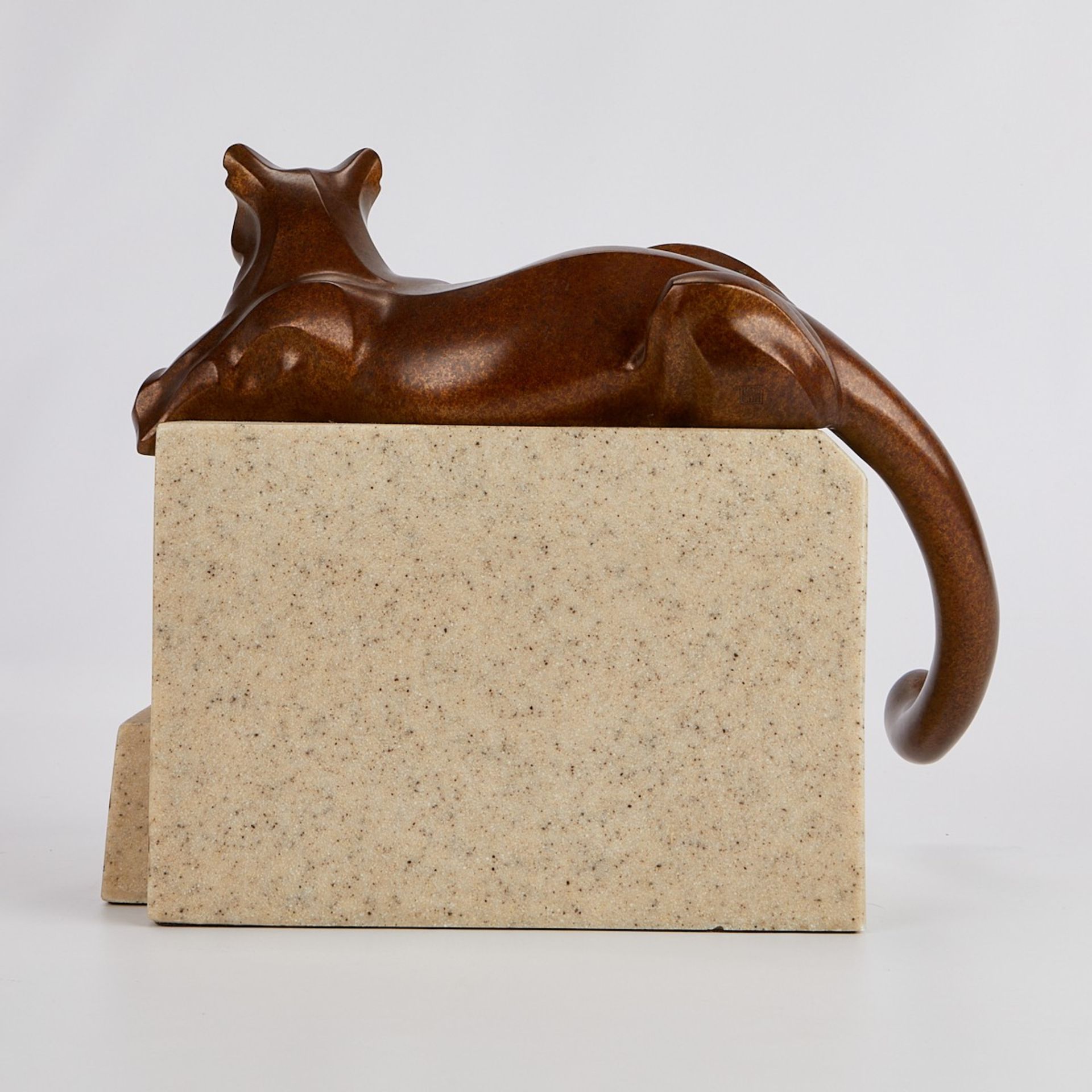 Janet Rosetta Bronze Cougar Sculpture - Image 5 of 12