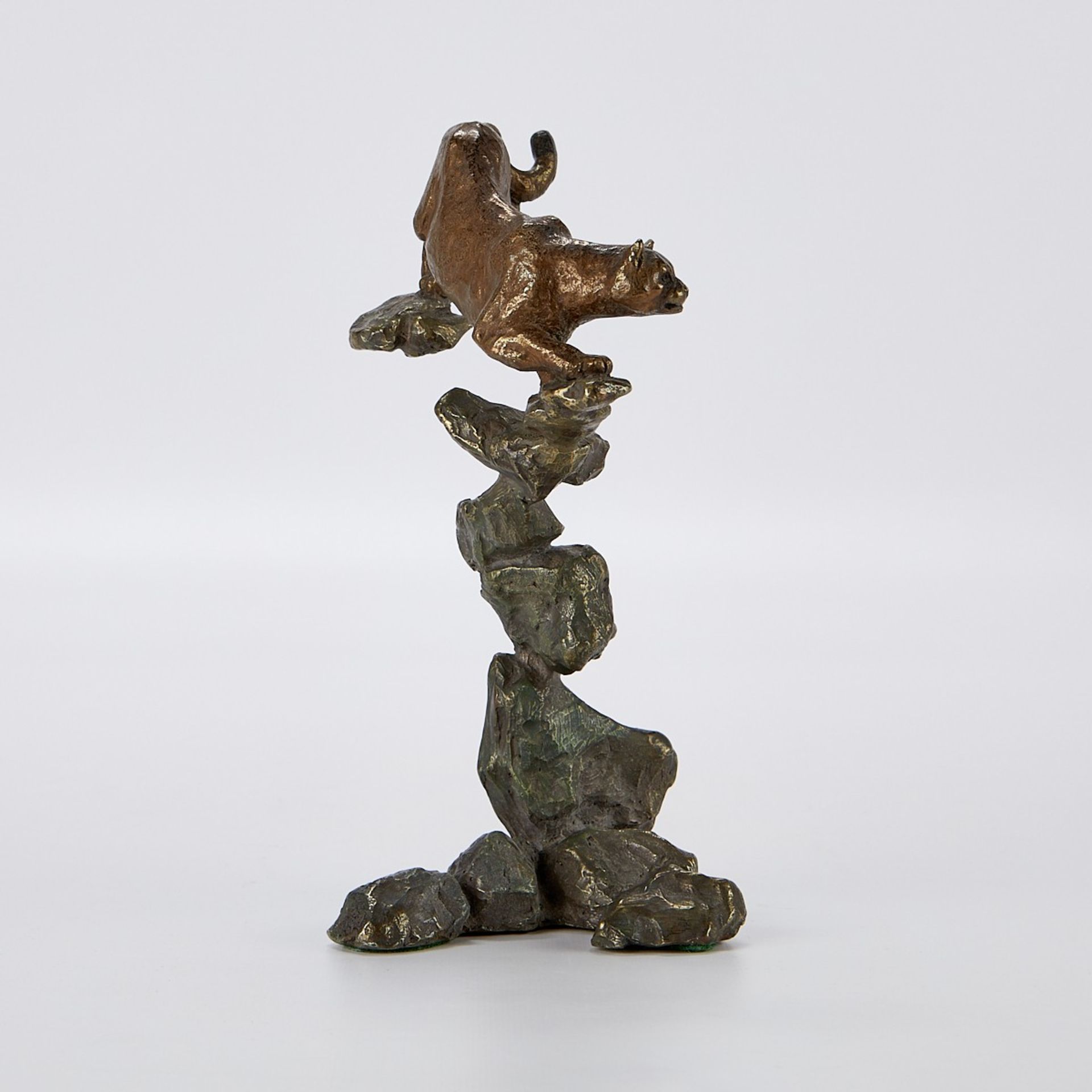 Mark Hopkins Cougar Bronze Sculpture w/ Box - Image 5 of 9