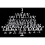 Large Grp: 56 Glass Pcs Stemware Baccarat