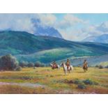 Large Martin Grelle "In Their Own Hands" Painting