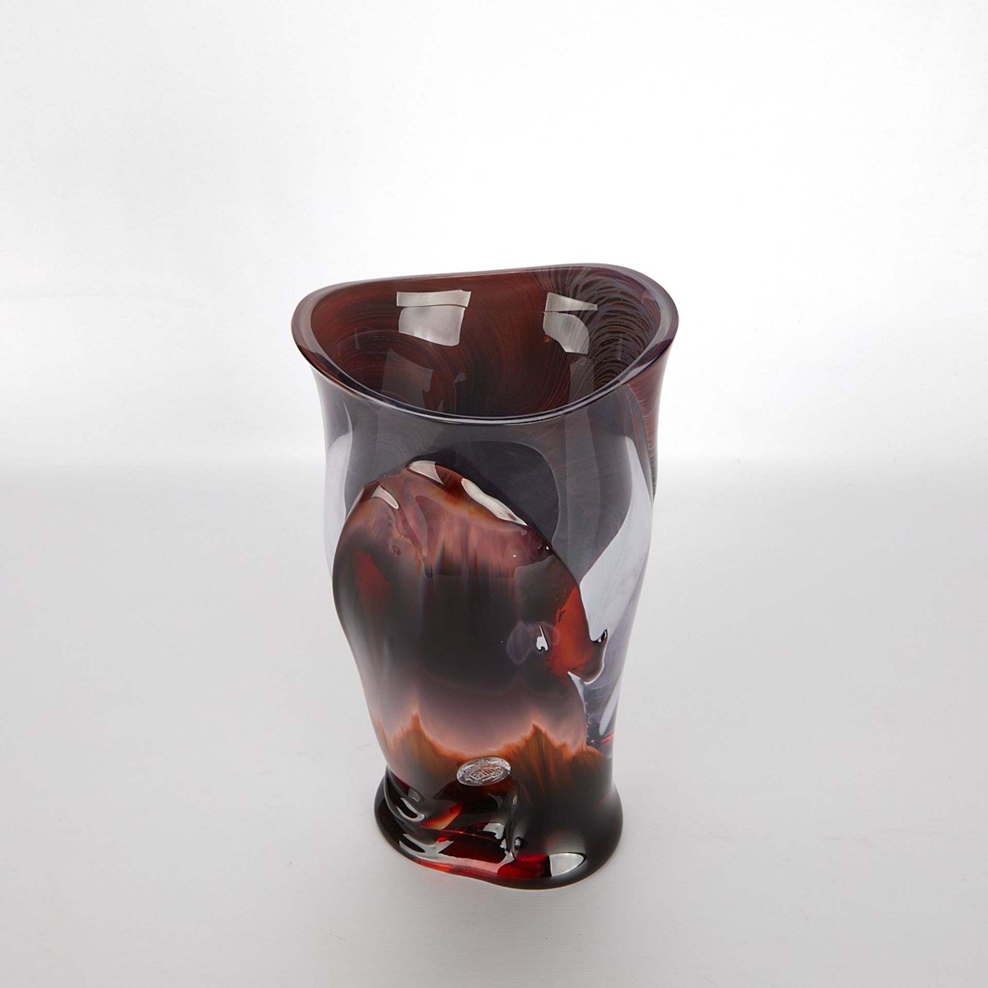 Dino Rosin Murano Italian Glass Vase - Image 10 of 11