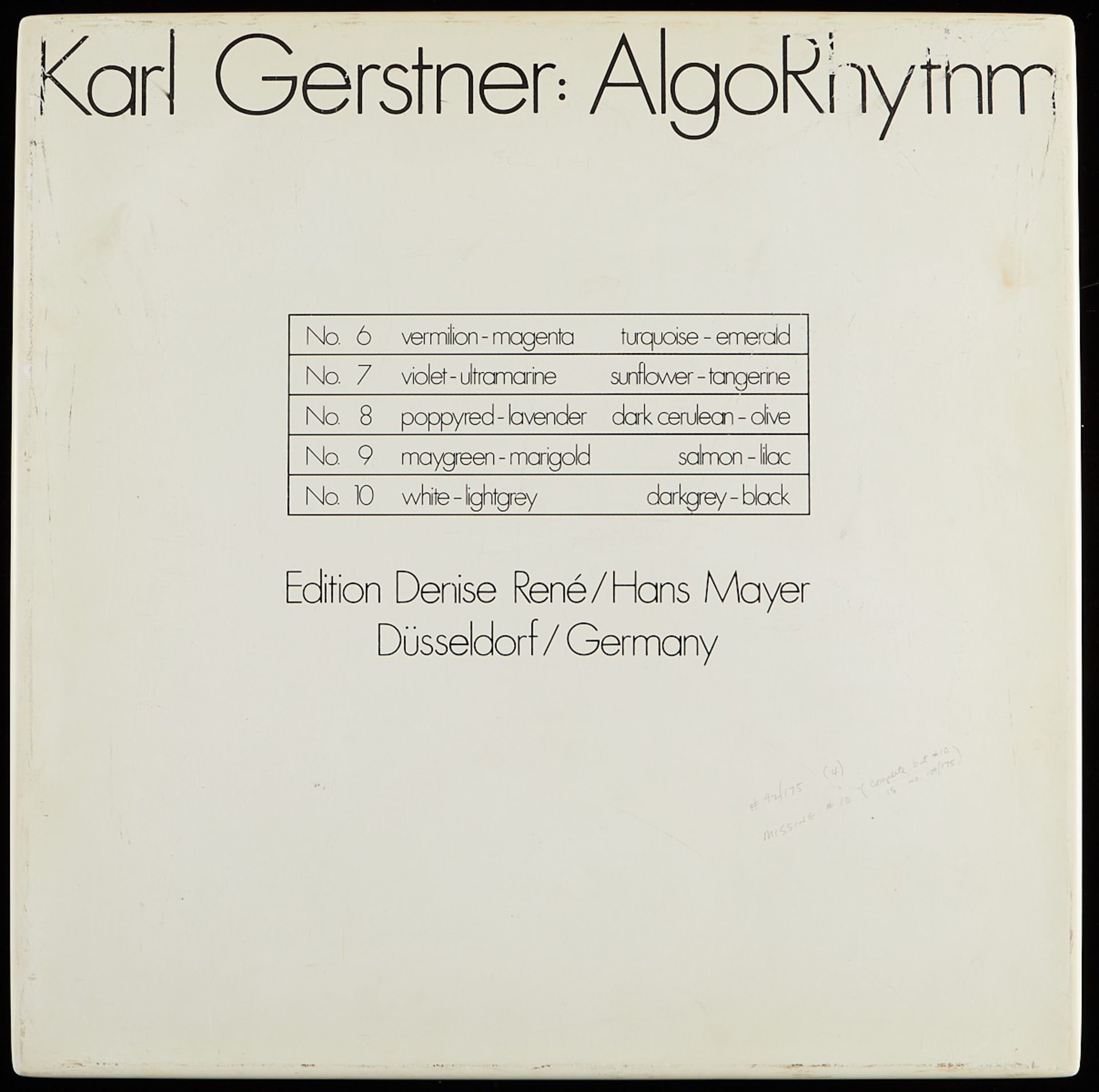 Karl Gerstner "AlgoRhythm" Portfolio of Serigraphs - Bild 2 aus 17
