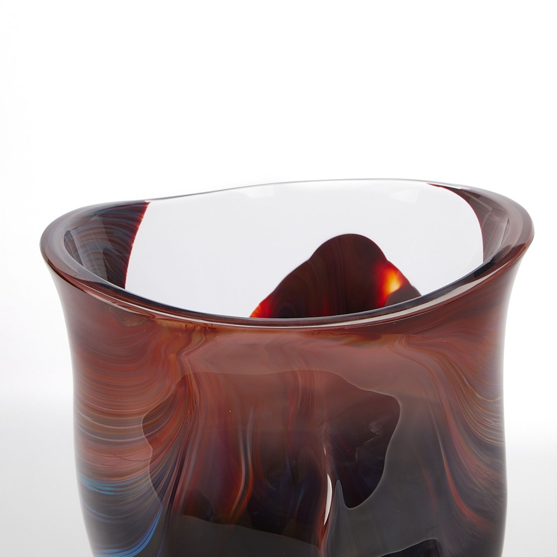 Dino Rosin Murano Italian Glass Vase - Bild 9 aus 11