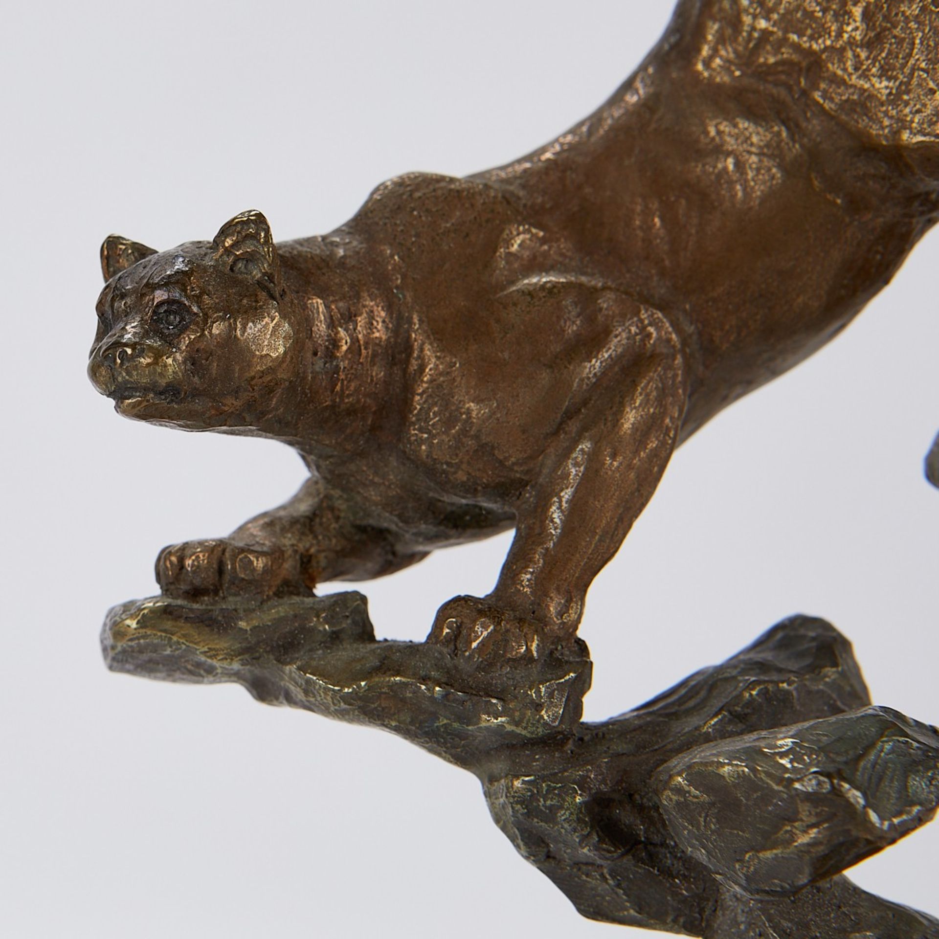 Mark Hopkins Cougar Bronze Sculpture w/ Box - Image 2 of 9