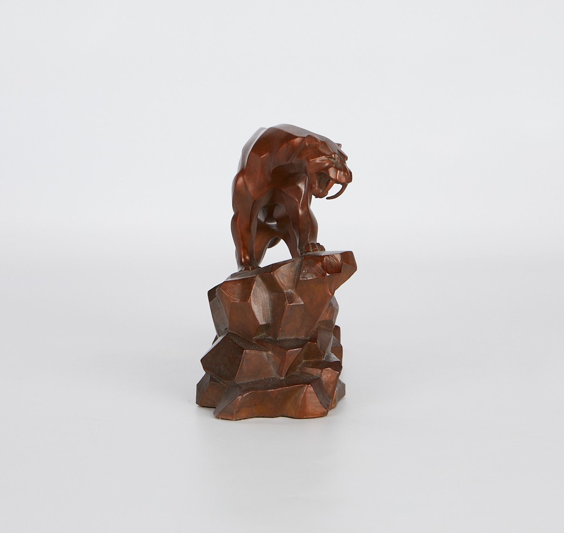Janet Rosetta Sabre-Tooth Tiger Bronze Sculpture - Image 5 of 9