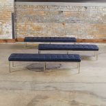 3 Florence Knoll Style MCM Leather Benches