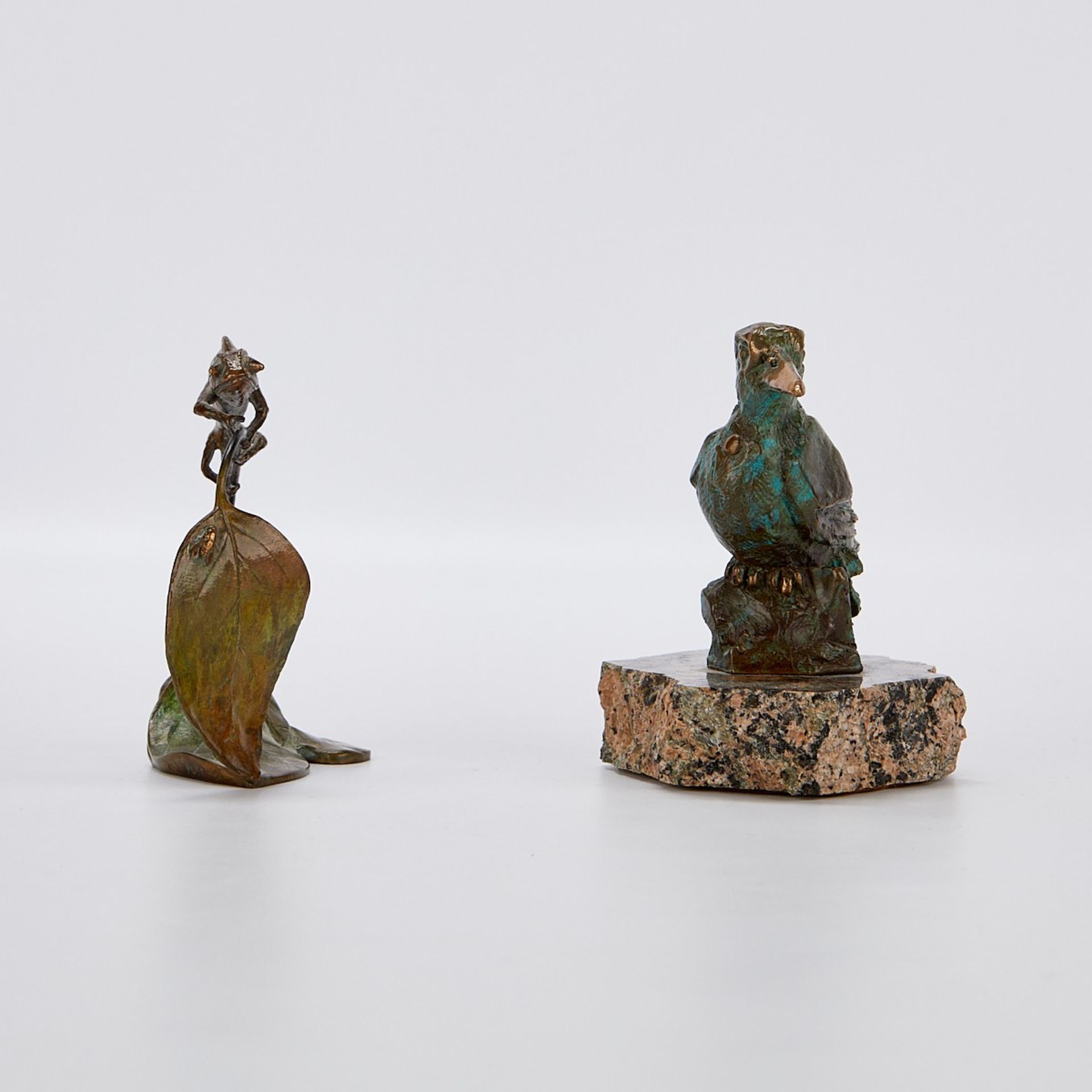 2 Bronze Sculptures - Bird & Chameleon - Image 3 of 13