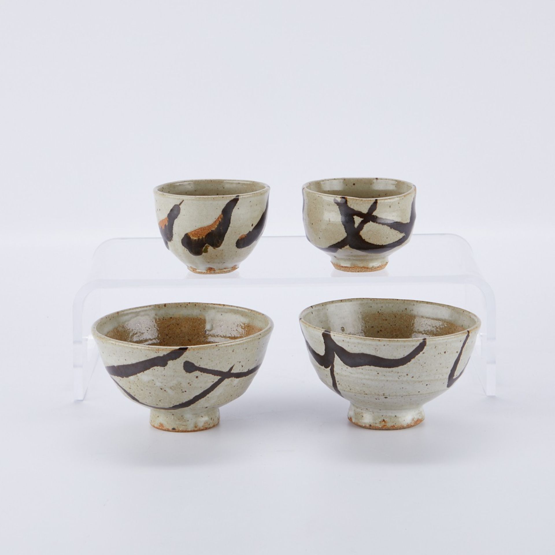 Set 4 Warren MacKenzie Tea Bowls and Bowls - Image 3 of 7