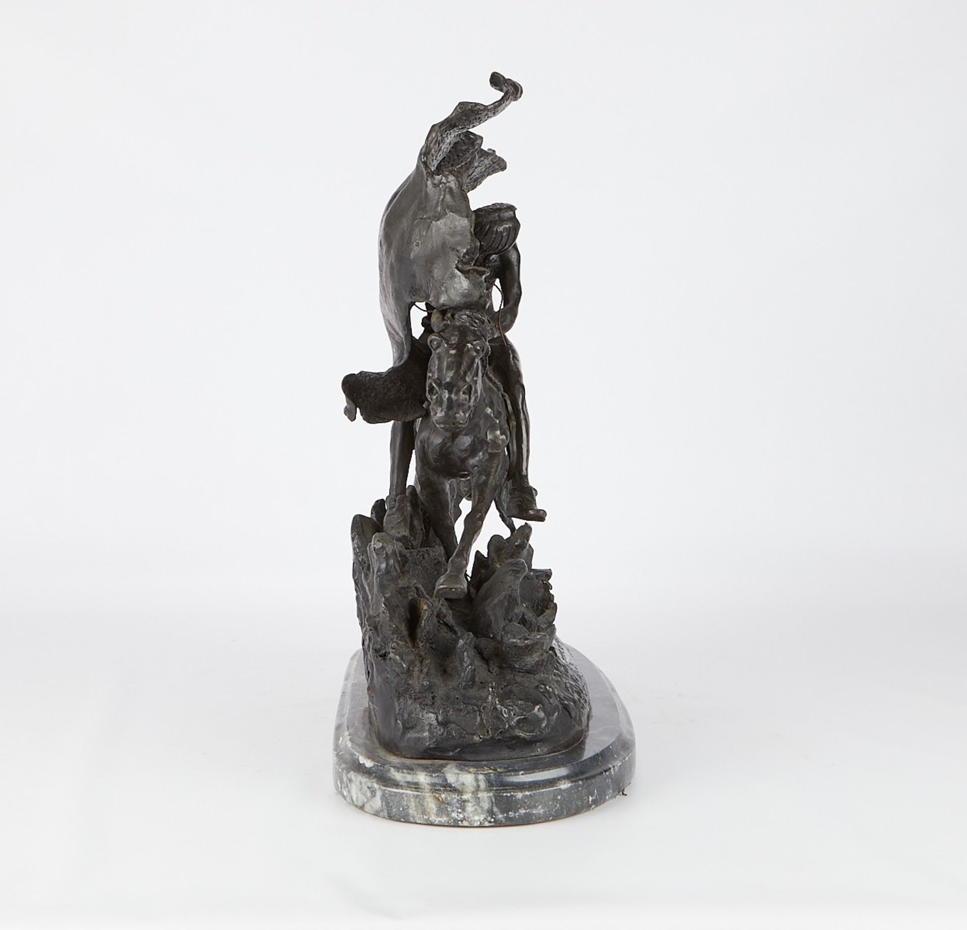 After Remington "Horse Thief" Bronze Sculpture - Image 8 of 9