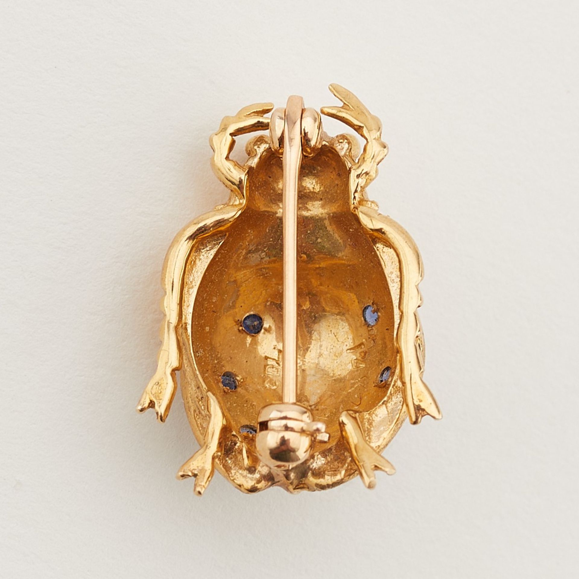 Carl D. Lindstrom 14K Gold Beetle Pin - Image 4 of 7