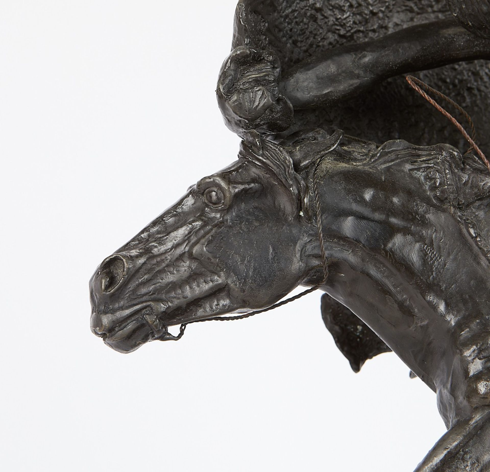 After Remington "Horse Thief" Bronze Sculpture - Image 4 of 9