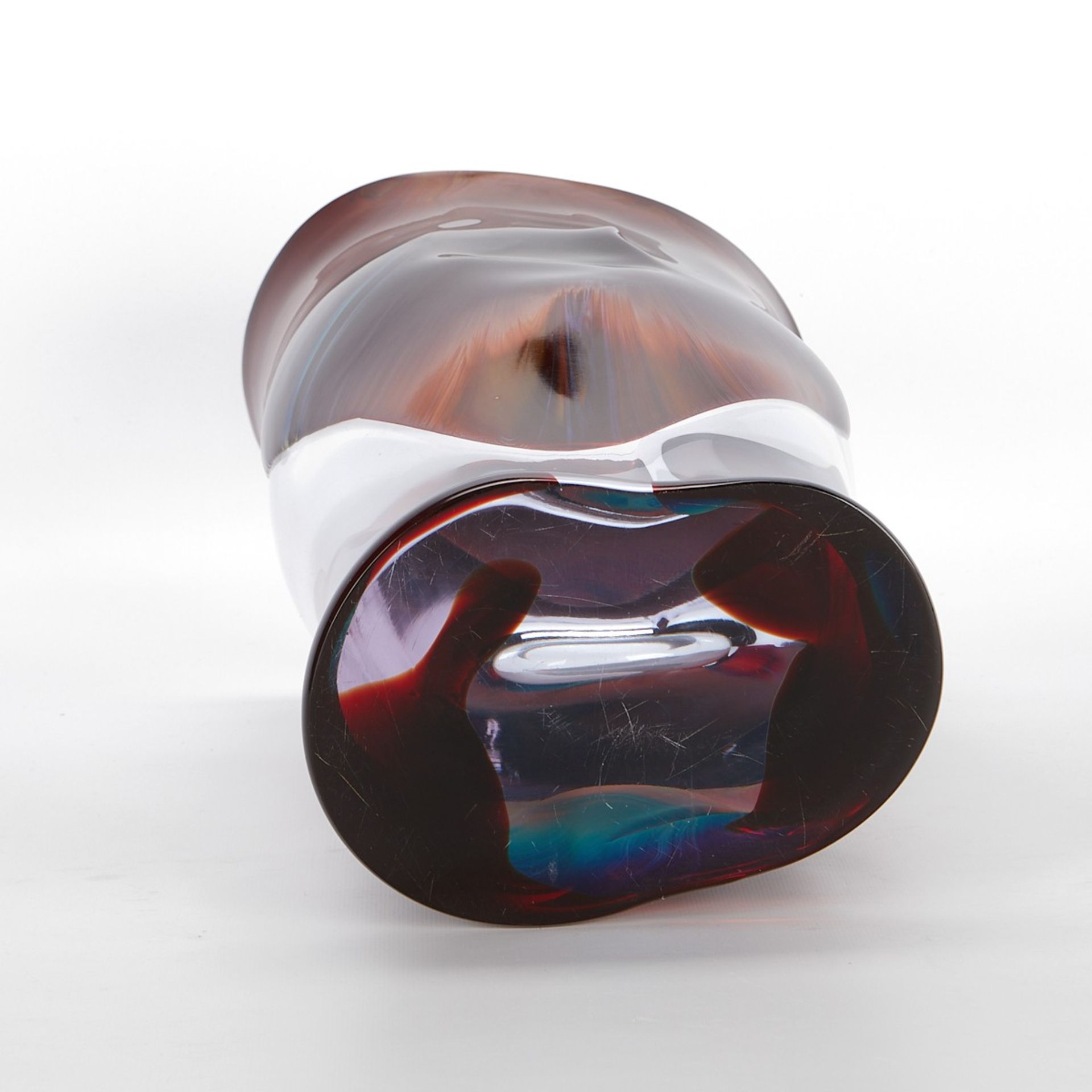 Dino Rosin Murano Italian Glass Vase - Bild 7 aus 11