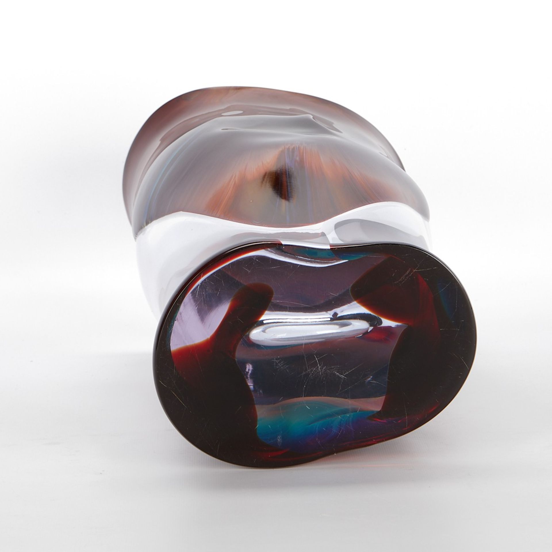 Dino Rosin Murano Italian Glass Vase - Image 7 of 11