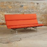 Eames Herman Miller Compact Orange Sofa