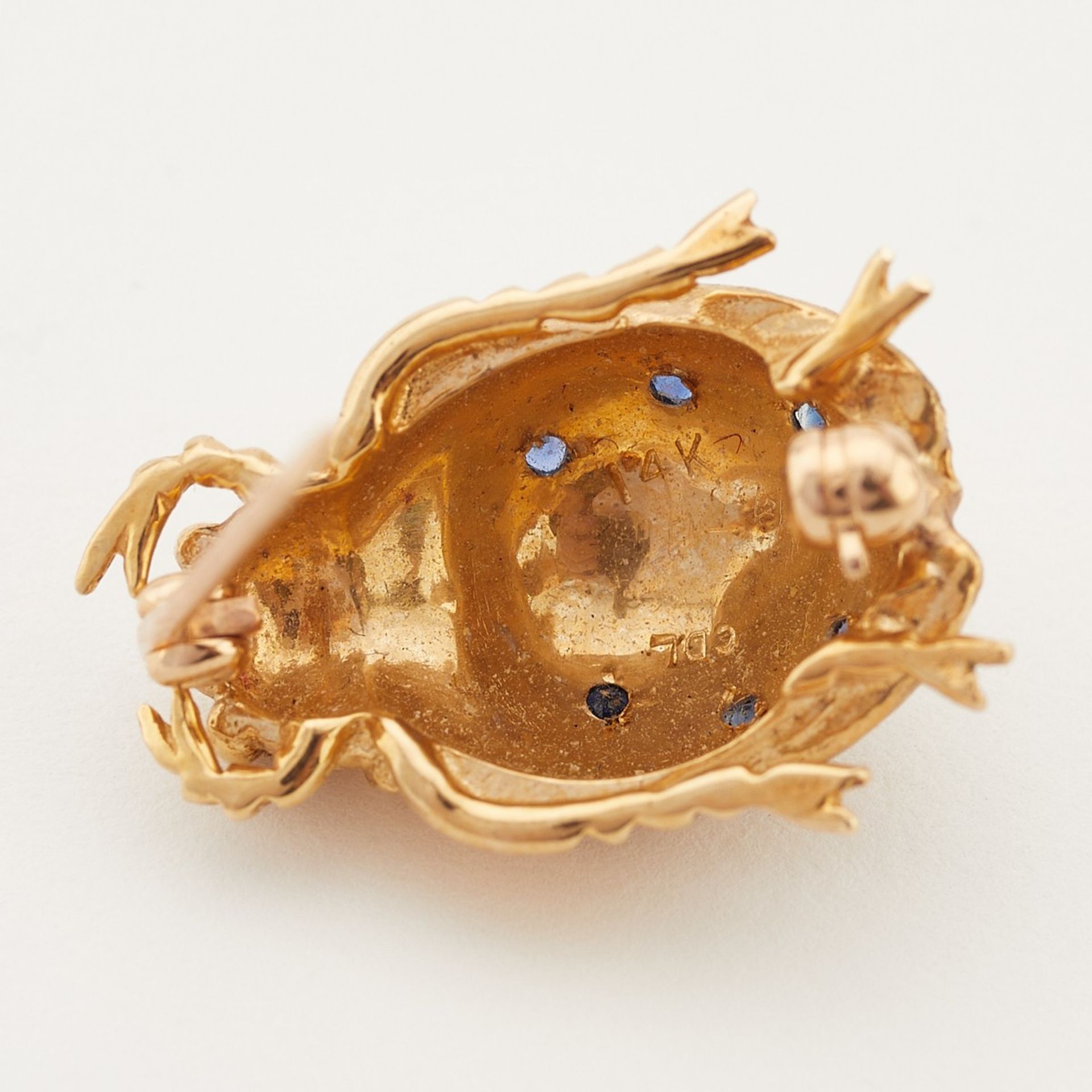 Carl D. Lindstrom 14K Gold Beetle Pin - Image 6 of 7