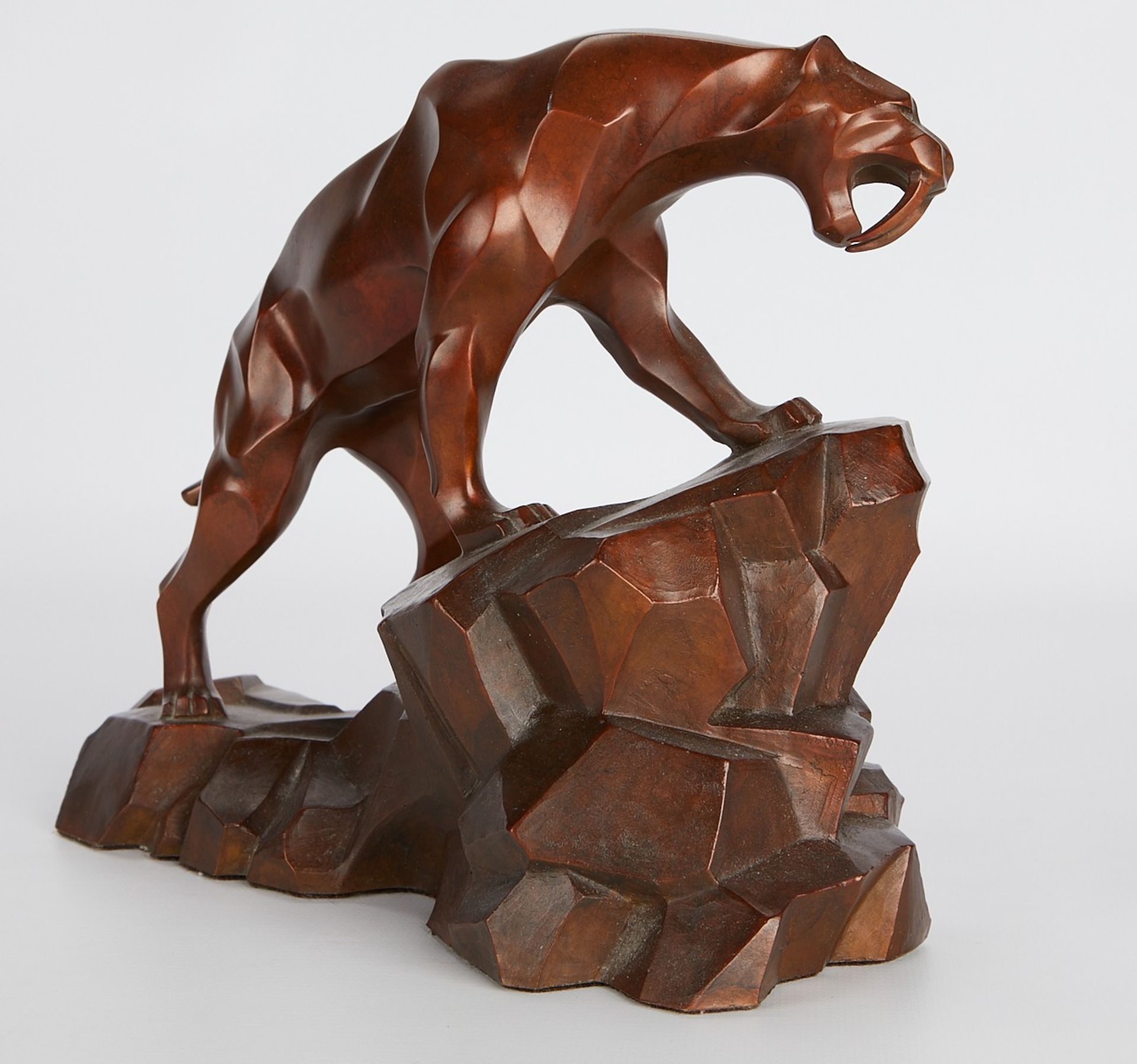 Janet Rosetta Sabre-Tooth Tiger Bronze Sculpture - Image 9 of 9