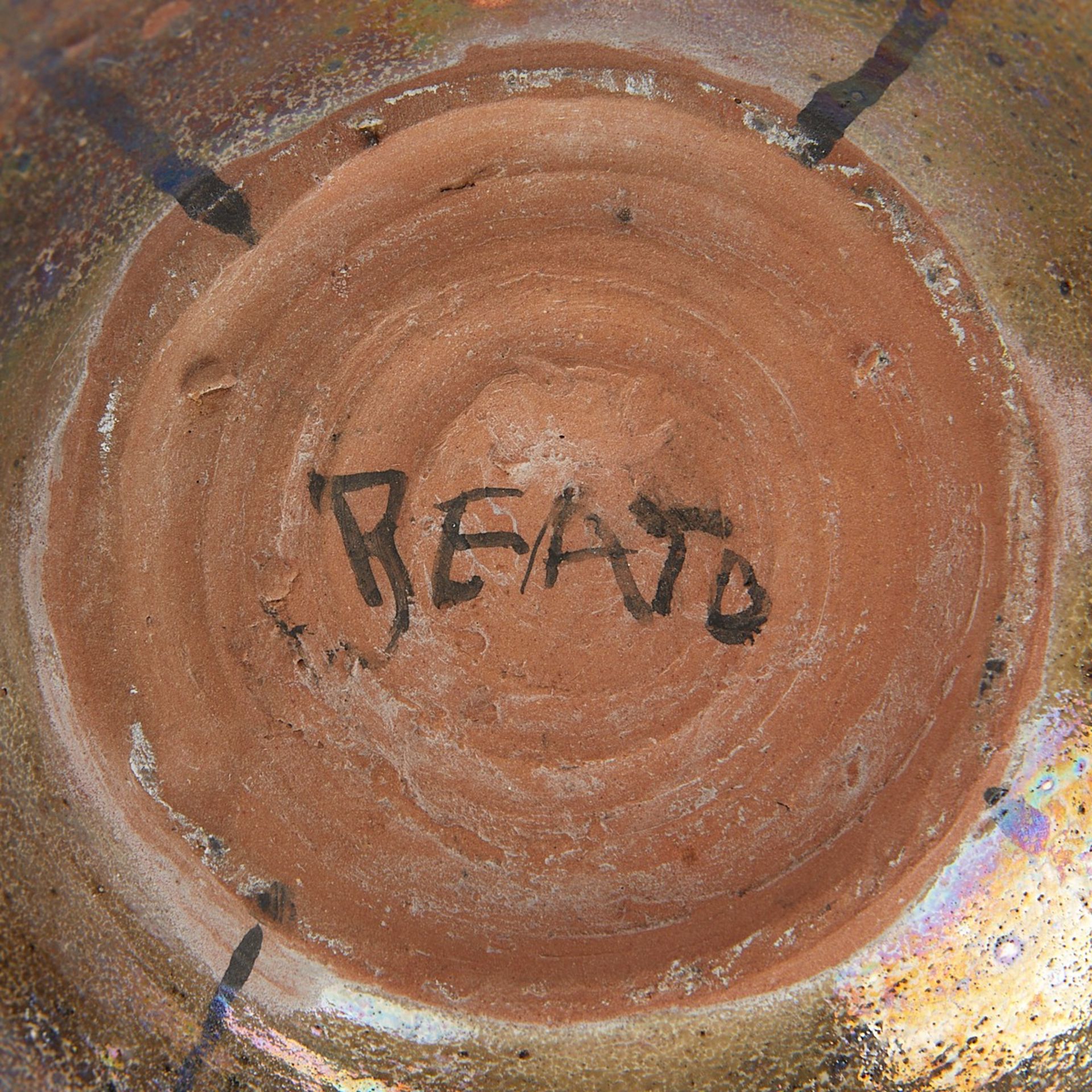 Beatrice Wood Beato Luster Ceramic Vase - Bild 9 aus 11