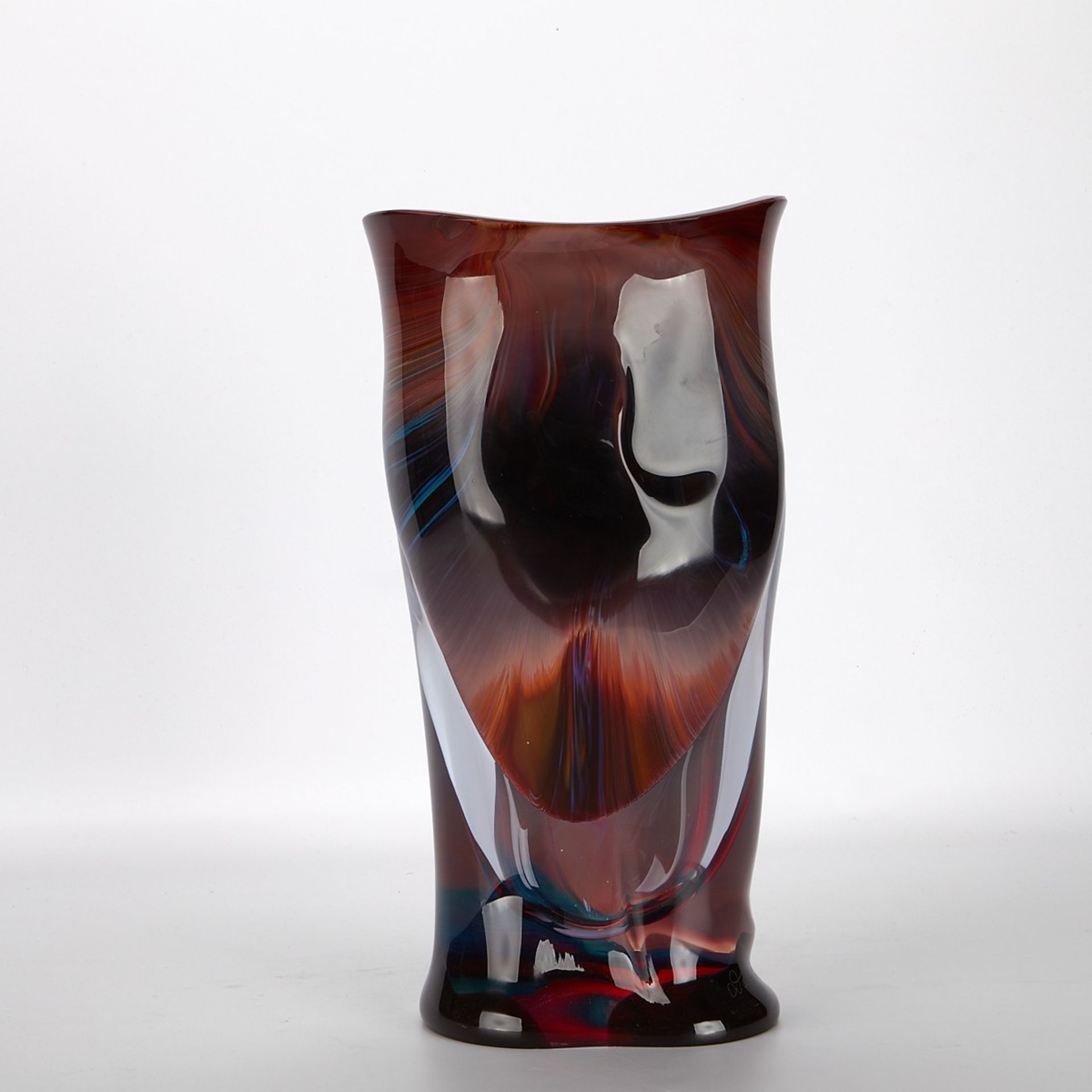 Dino Rosin Murano Italian Glass Vase - Image 6 of 11