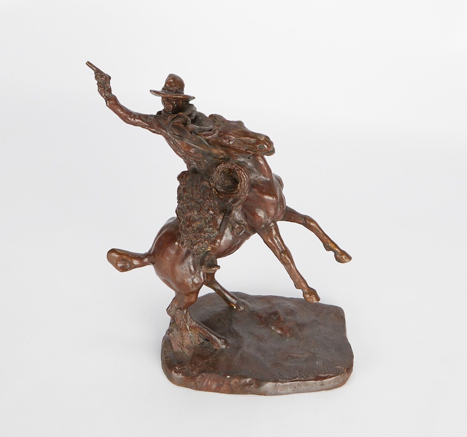 After Charles Russell "Smokin Up" Horse Bronze - Image 7 of 10