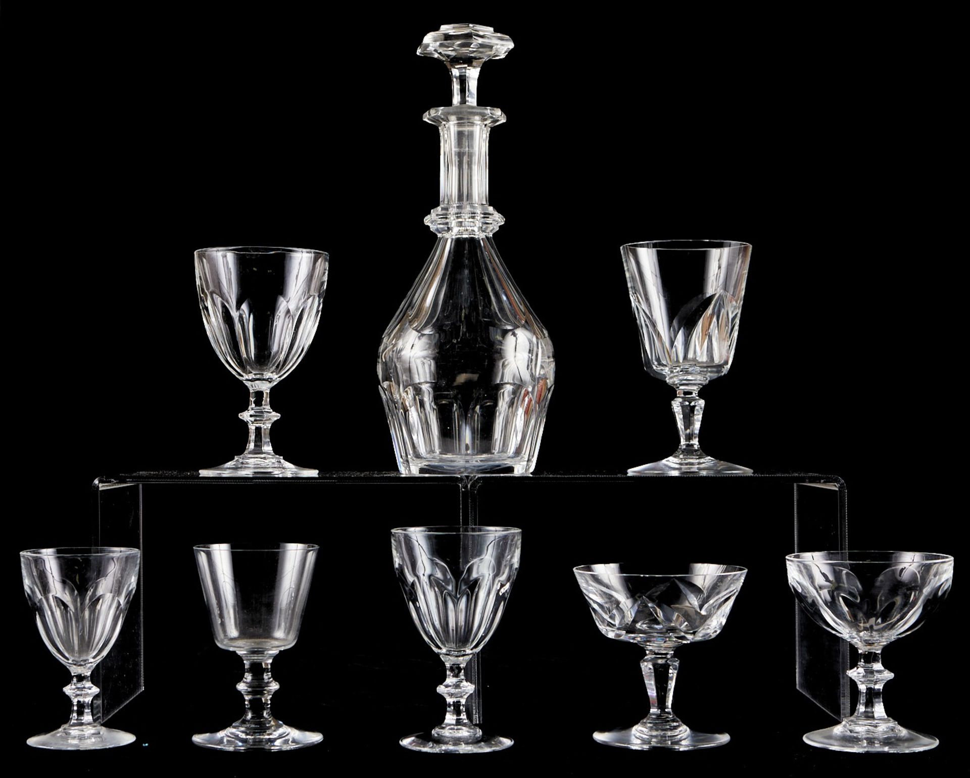 Large Grp: 56 Glass Pcs Stemware Baccarat - Image 2 of 4