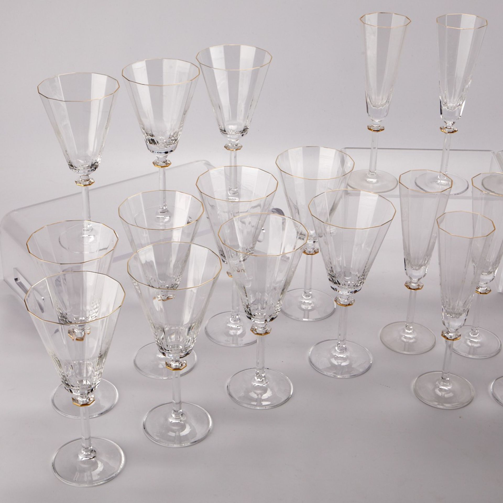 Group of 35 Mikasa South Hampton Gold Stemware - Image 3 of 5