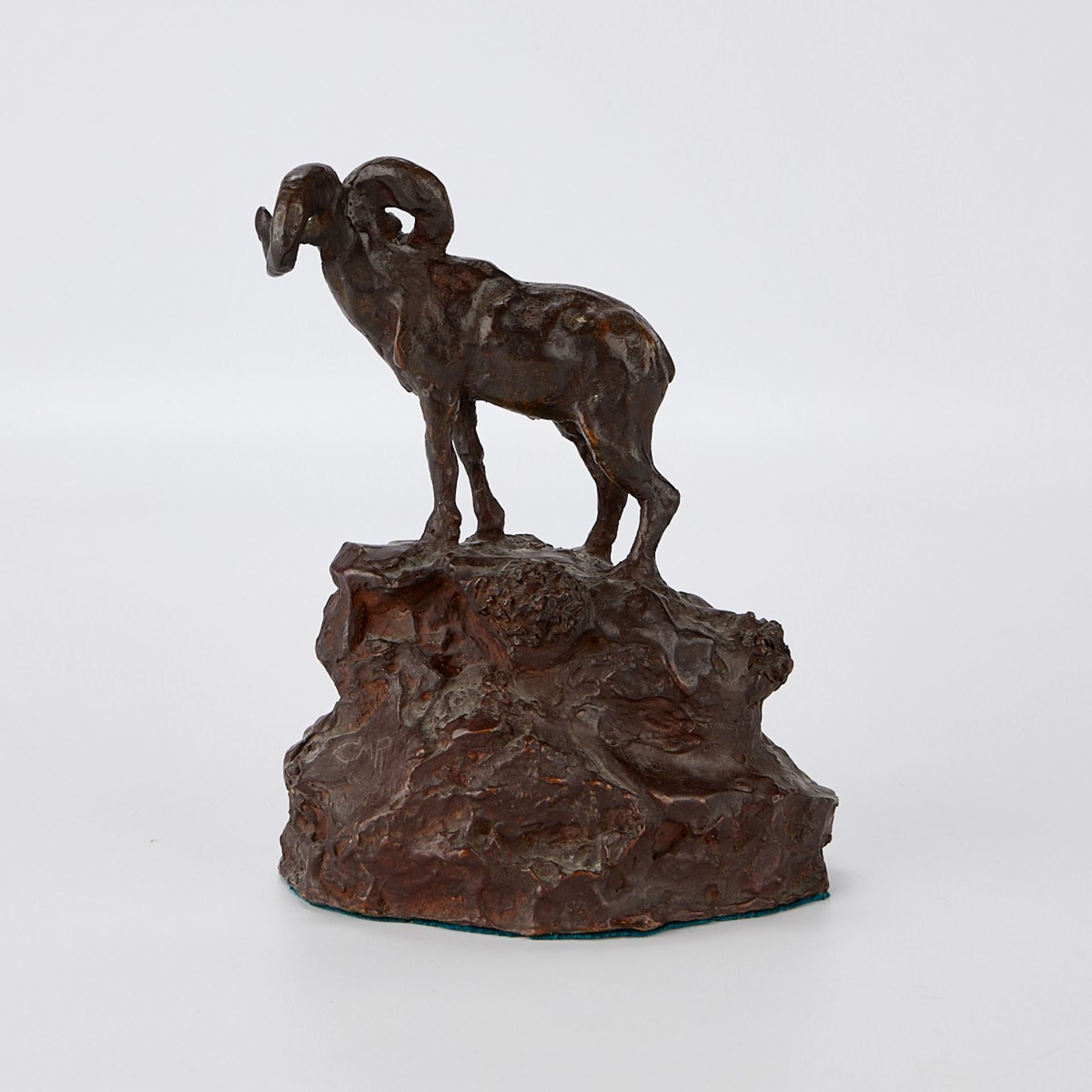 After Charles Russell Ram Bronze Sculpture - Image 3 of 8