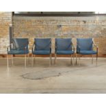 4 David Edward MCM Chrome Armchairs