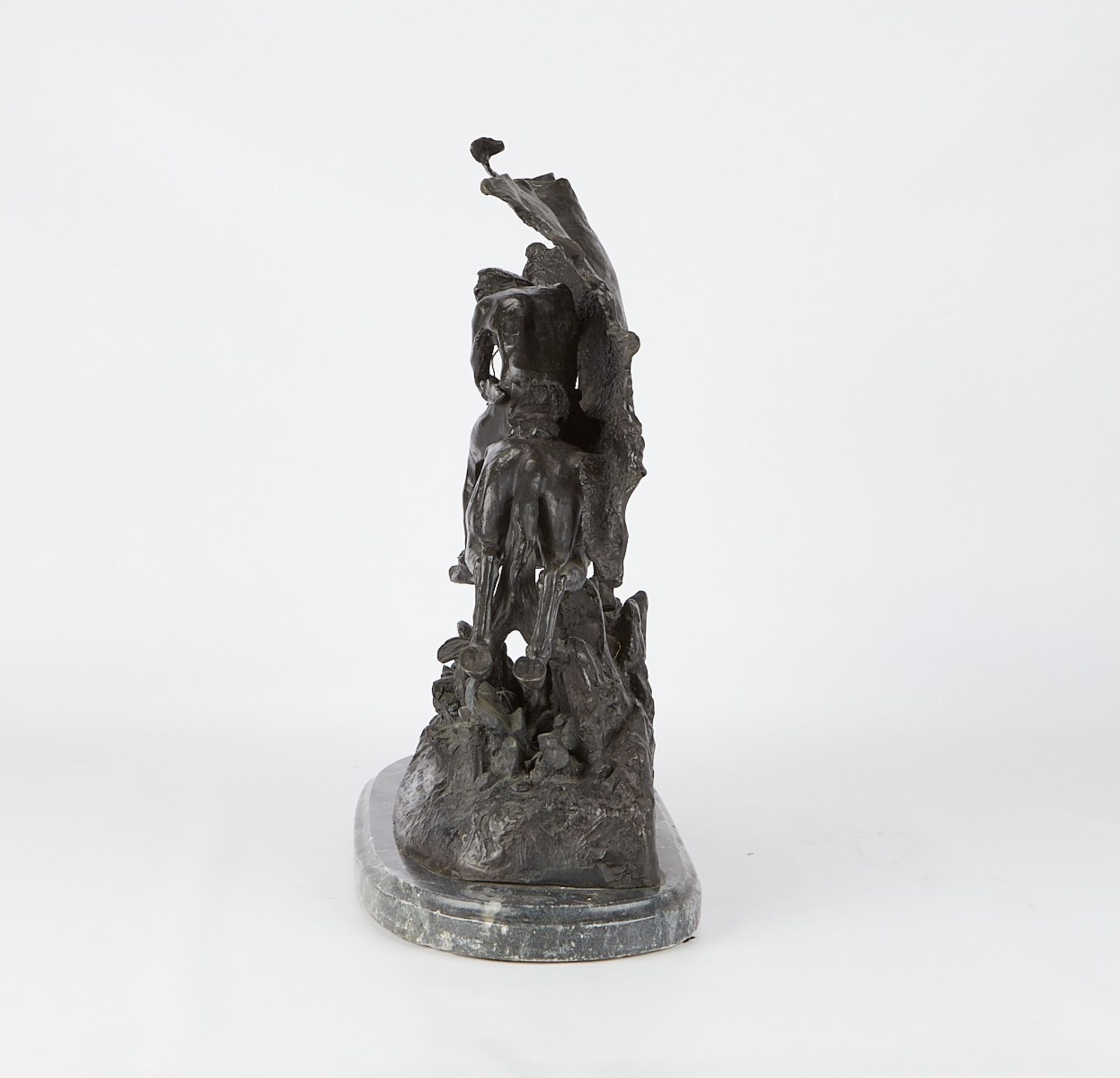 After Remington "Horse Thief" Bronze Sculpture - Image 6 of 9