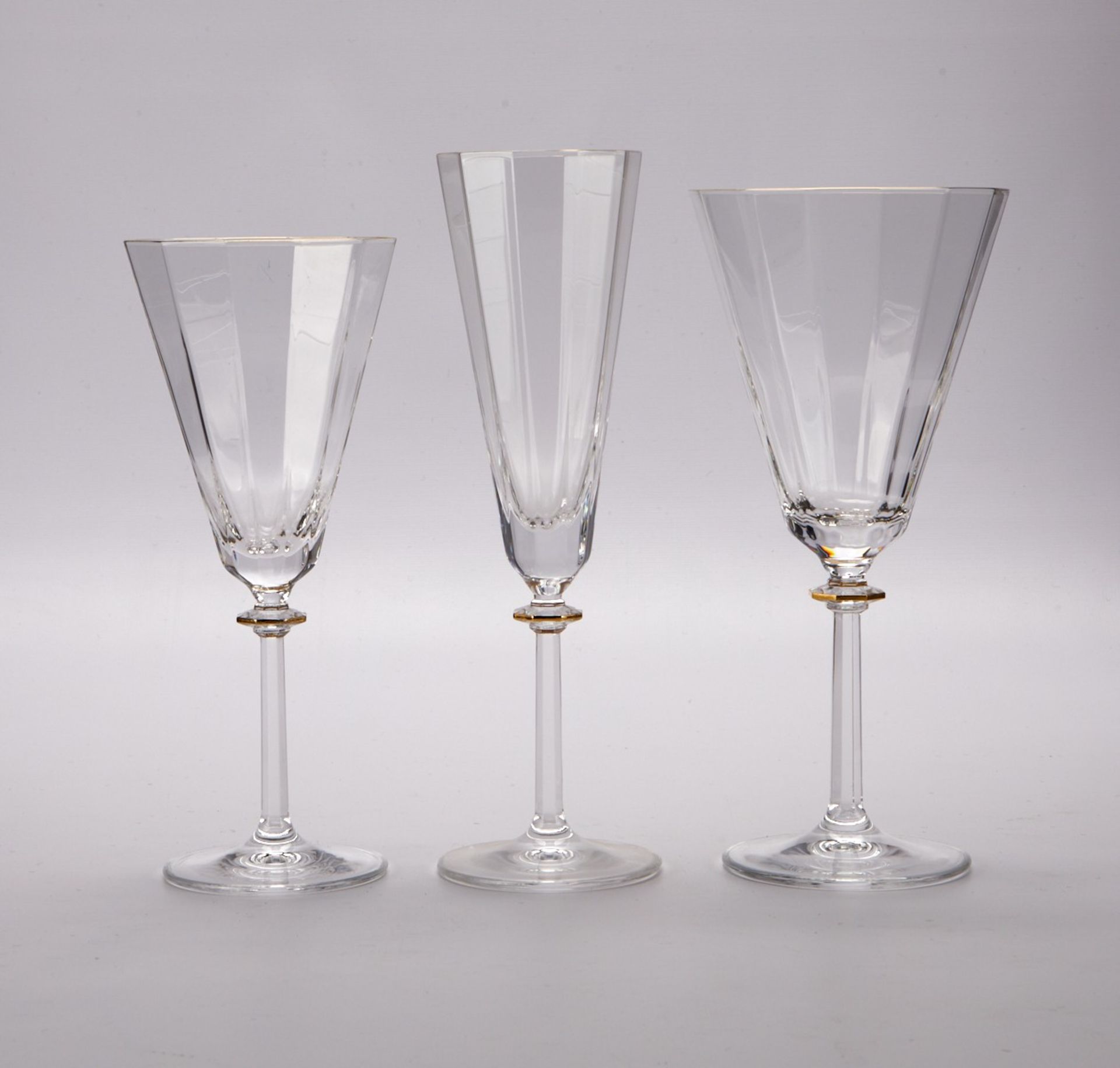 Group of 35 Mikasa South Hampton Gold Stemware - Image 2 of 5