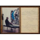 Attrib. Joan Miro Letter & Photograph
