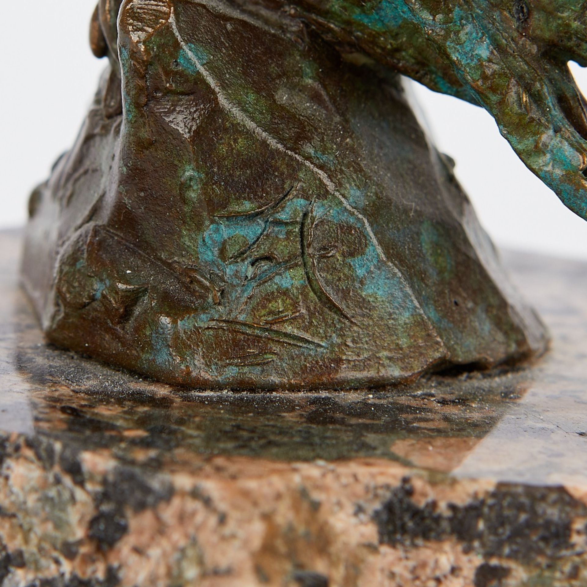 2 Bronze Sculptures - Bird & Chameleon - Image 12 of 13