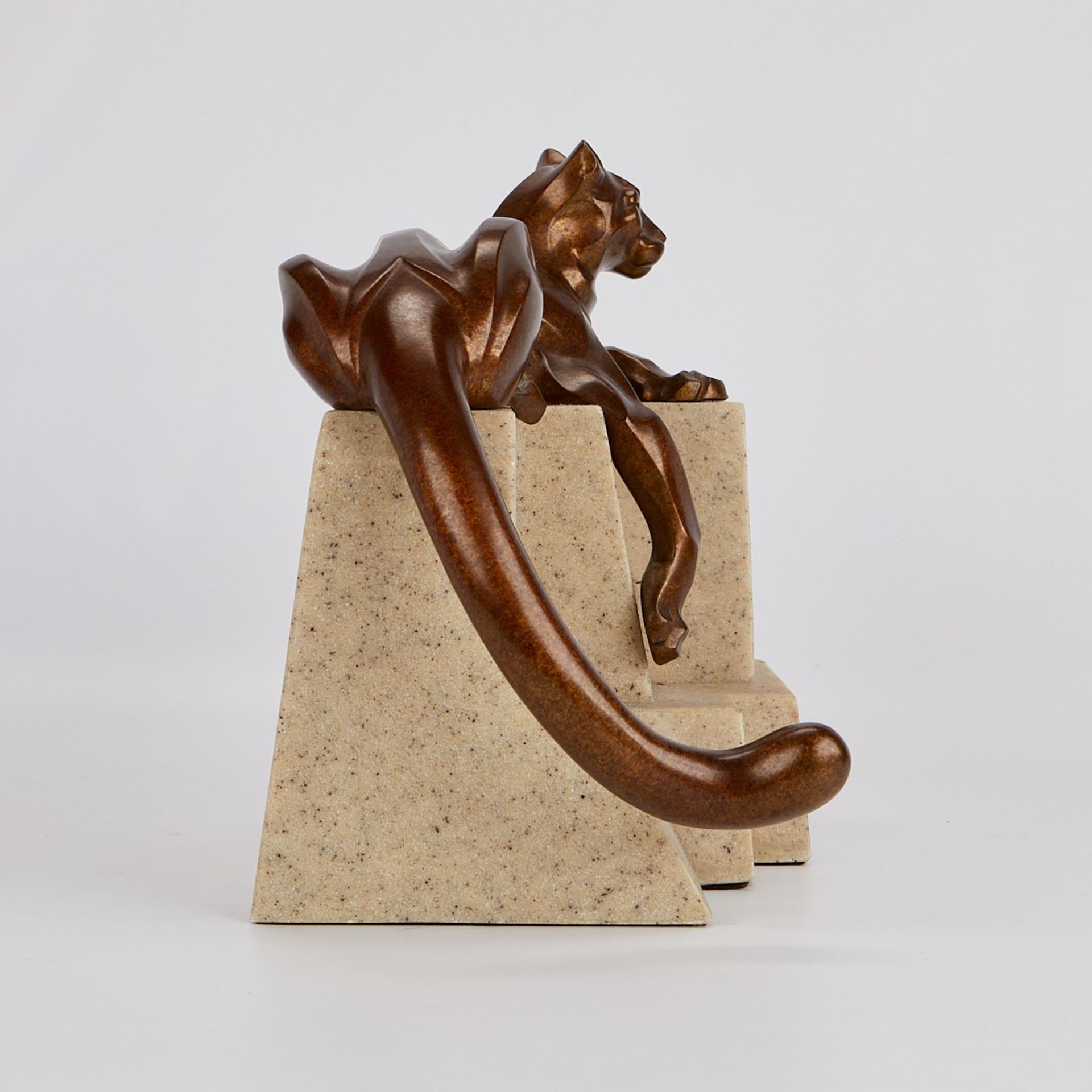 Janet Rosetta Bronze Cougar Sculpture - Image 6 of 12