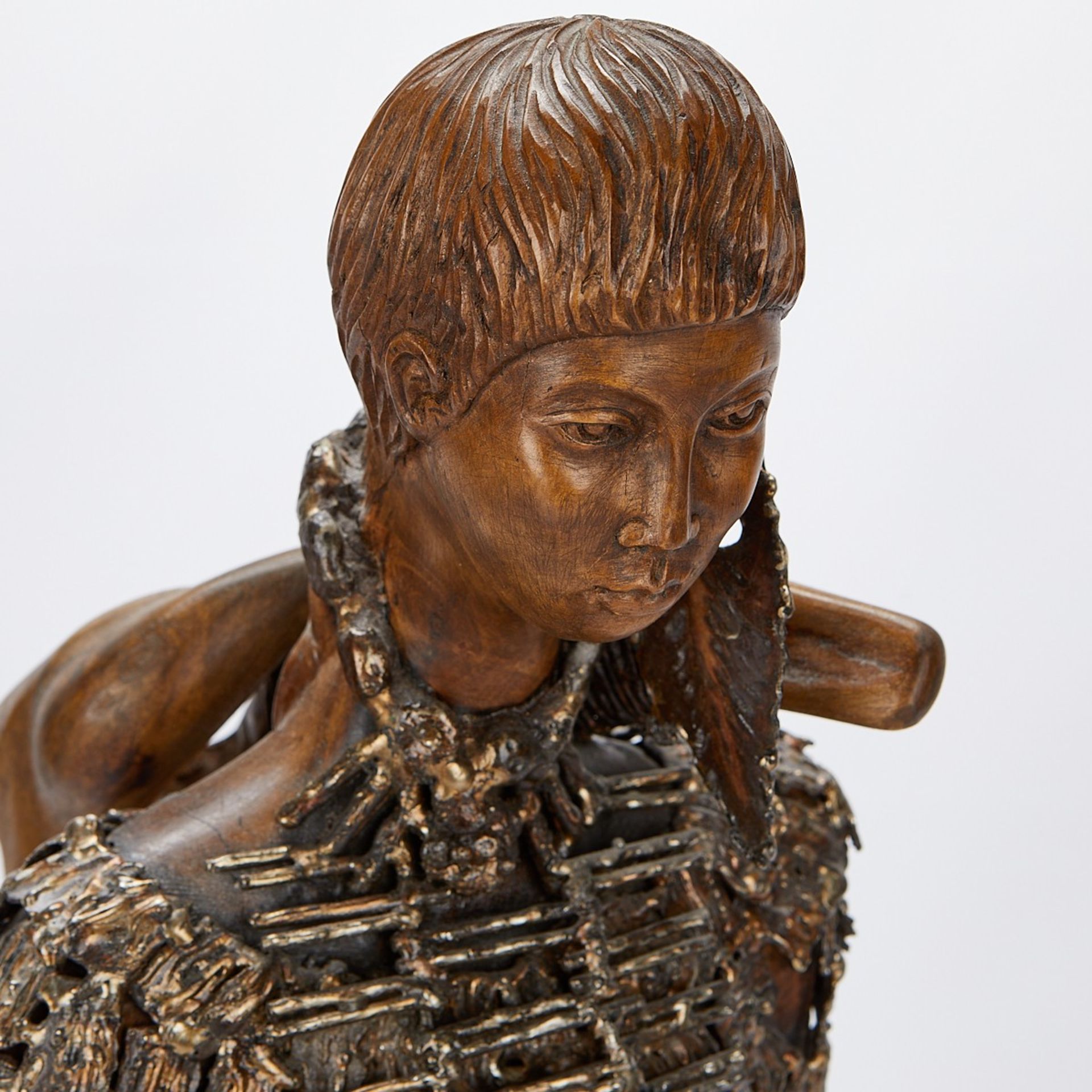 Rey Paz Contreras "Mandaya Woman" Sculpture - Bild 7 aus 13